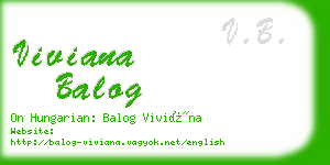 viviana balog business card